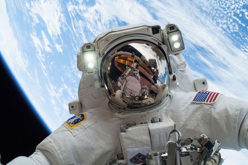 &copy; Reuters. FILE PHOTO: An astronaut is shown in this handout photo provided by NASA participating in a spacewalk that took place on December 24, 2013, released on December 27, 2013. REUTERS/NASA/Handout via Reuters/File Photo