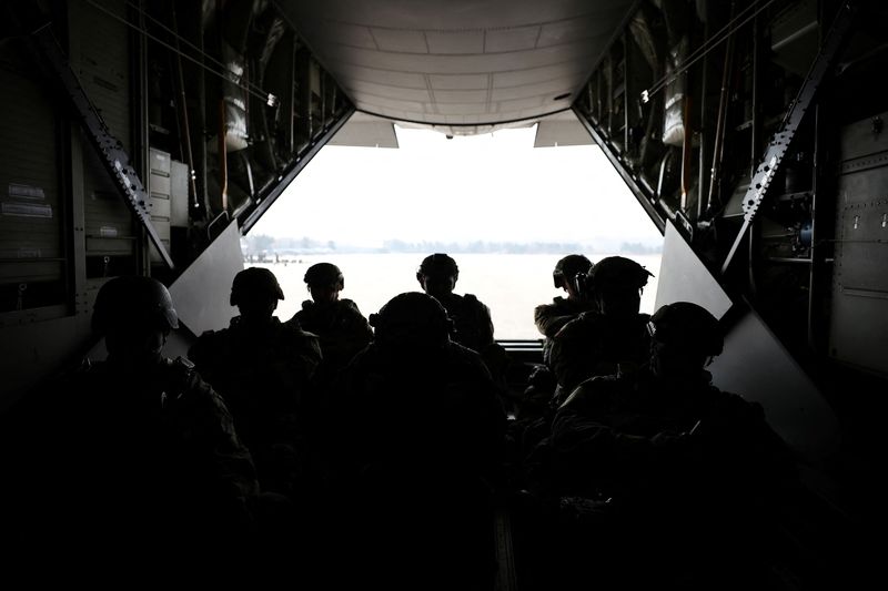 &copy; Reuters. Members of U.S. Special Operations Command sit on MC-130 airplane during their military exercise with South Korea's Army Special Warfare Command which is a part of the annual Freedom Shield joint military training between South Korea and the United States