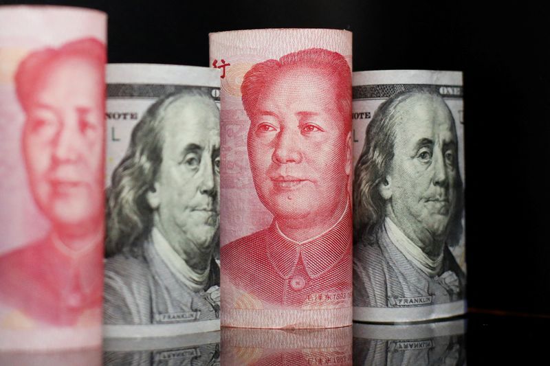&copy; Reuters. 中国人民銀行（中央銀行）上海総部が発表したデータによると、２月の中国オンショア人民元建て債券の外国による保有高は６カ月連続で増えた。債券利回りが低下したものの、為替ヘッジ