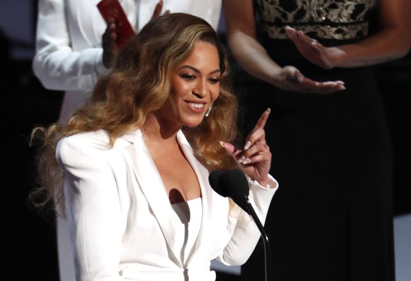 &copy; Reuters. FILE PHOTO:  50th NAACP Image Awards - Show - Los Angeles, California, U.S., March 30, 2019 - Beyonce reacts after winning the entertainer of the year award. REUTERS/Mario Anzuoni/File photo