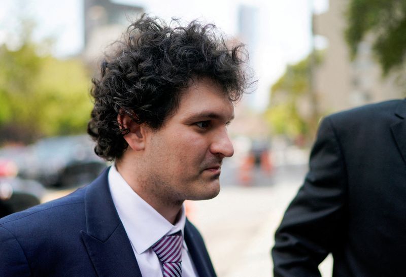 &copy; Reuters. FILE PHOTO: Sam Bankman-Fried, the founder of bankrupt cryptocurrency exchange FTX, arrives at court as lawyers push to persuade the judge overseeing his fraud case not to jail him ahead of trial, at a courthouse in New York, U.S., August 11, 2023. REUTER