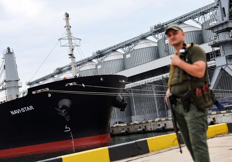 &copy; Reuters. Navio no porto de Odesa
29/07/22
REUTERS/Nacho Doce