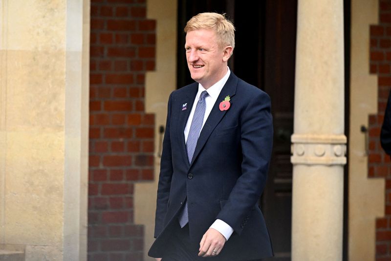 &copy; Reuters. FILE PHOTO: British Chancellor of the Duchy of Lancaster and Deputy Prime Minister Oliver Dowden arrives for the second day of the UK Artificial Intelligence (AI) Safety Summit at Bletchley Park, Britain, November 2, 2023. Leon Neal/Pool via REUTERS/File 
