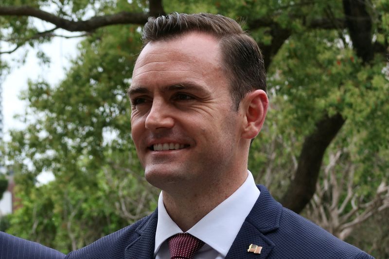 &copy; Reuters. U.S. Representative Mike Gallagher (R-WI) attends a press conference at Taipei Guest House in Taipei, Taiwan February 22, 2024. REUTERS/Ben Blanchard/File Photo