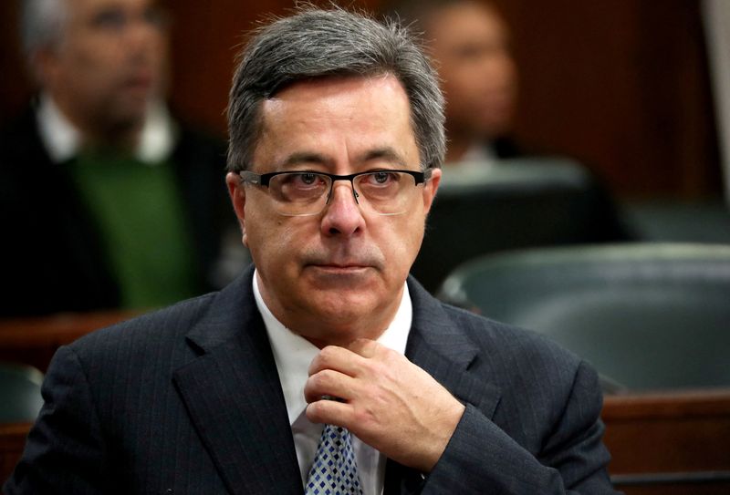 &copy; Reuters. FILE PHOTO: Steinhoff's former Chief Executive Markus Jooste appears in parliament to face a panel investigating an accounting scandal that rocked the retailer in Cape Town, South Africa, September 5, 2018. REUTERS/Mike Hutchings/File Photo