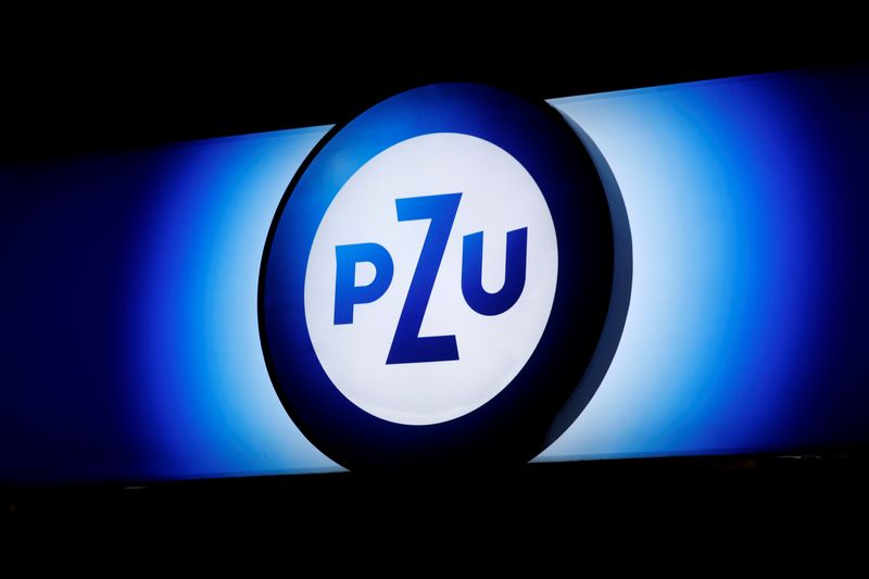 &copy; Reuters. FILE PHOTO: PZU's logo is seen at its headquarters in Warsaw, Poland September 18, 2017. Picture taken September 18, 2017. REUTERS/Kacper Pempel/File Photo