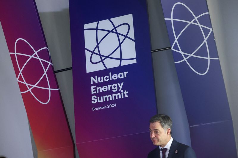 © Reuters. Le Premier ministre belge Alexander De Croo participe au Sommet de l'AIEA sur l'énergie nucléaire à Bruxelles. /Photo prise le 21 mars 2024/REUTERS/Yves Herman