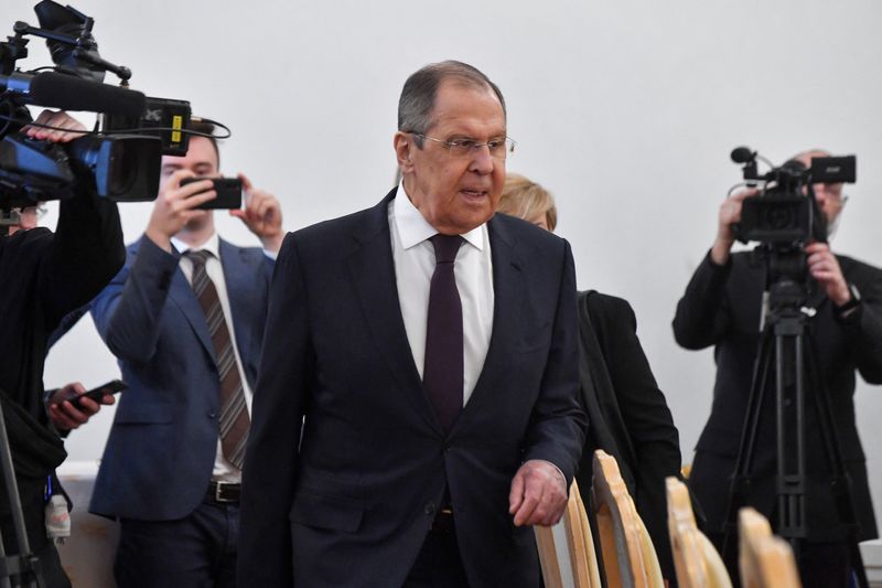 &copy; Reuters. Russian Foreign Minister Sergei Lavrov attends a meeting with his Serbian counterpart Ivica Dacic in Moscow, Russia, March 21, 2024. Olga Maltseva/Pool via REUTERS