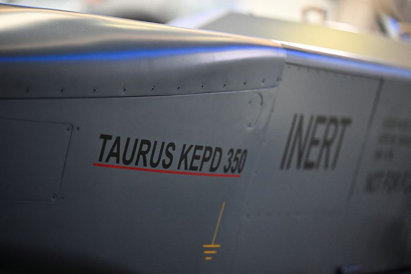 &copy; Reuters. A general view of Taurus cruise missile of Europe's multinational developer and manufacturer of missiles MBDA at their headquarters, in Schrobenhausen near Munich, Germany, March 5, 2024. REUTERS/Angelika Warmuth/File Photo
