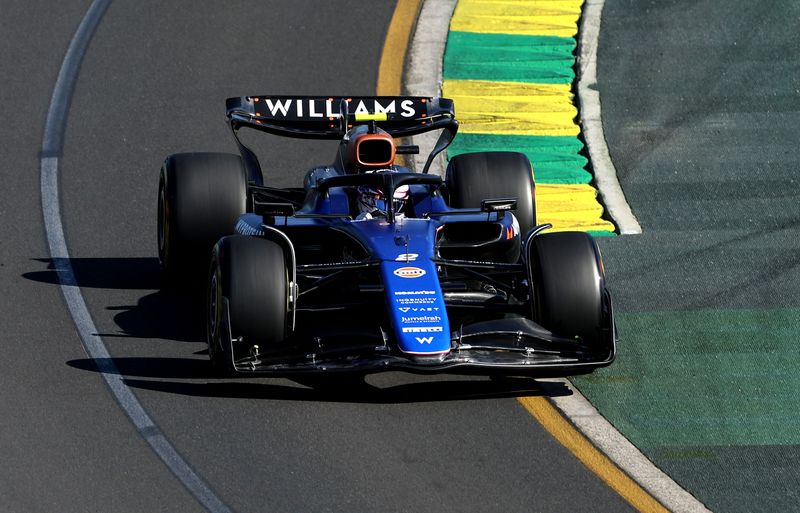 &copy; Reuters. Fórmula Uno - Gran Premio de Australia - Circuito del Gran Premio de Melbourne, Melbourne, Australia - 22 de marzo de 2024 Logan Sargeant de Williams durante los entrenamientos REUTERS/Mark Peterson