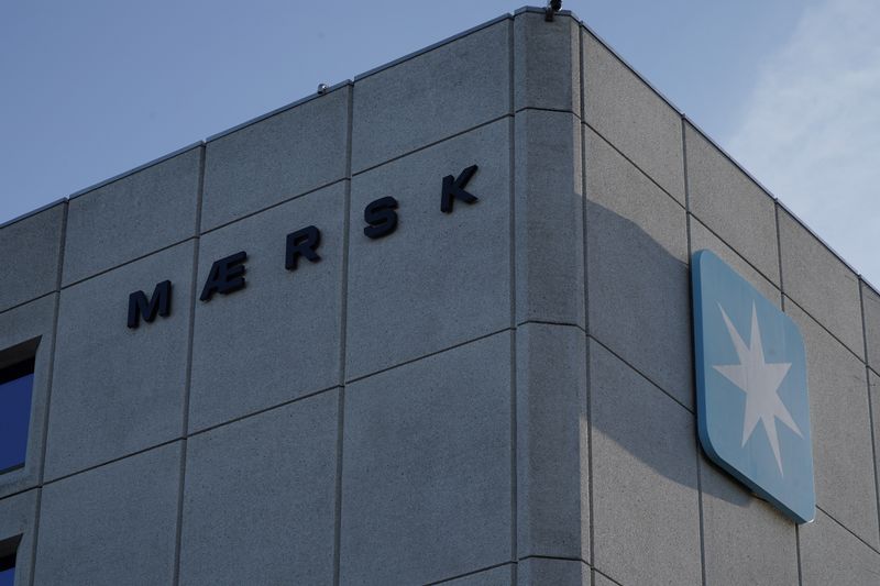&copy; Reuters. A view of the A.P. Moller-Maersk logo outside their offices in Copenhagen, Denmark, January 25, 2024. REUTERS/Tom Little/File Photo