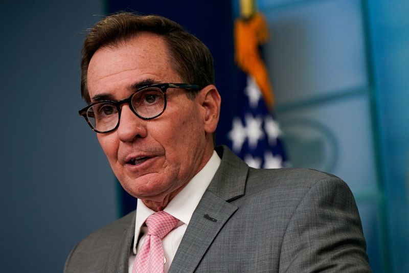 &copy; Reuters. U.S. national security spokesperson John Kirby speaks during a press briefing at the White House in Washington, U.S., March 22, 2024. REUTERS/Elizabeth Frantz
