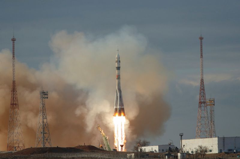 &copy; Reuters. La nave Soyuz MS-25 despega hacia la Estación Espacial Internacional desde el Cosmódromo Baikonur, Kazajistán. 23 marzo 2024 REUTERS/Pavel Mikheyev