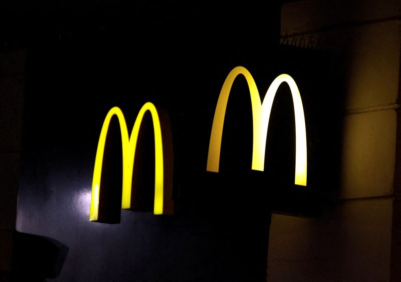 &copy; Reuters. FILE PHOTO: McDonald's logo are seen in Nice, southern France, March 8, 2016.    REUTERS/Eric Gaillard/File Photo