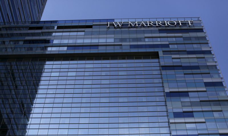 &copy; Reuters. FILE PHOTO: An exterior of a JW Marriott hotel in downtown Los Angeles, U.S., April 26, 2016.   REUTERS/Mario Anzuoni/File Photo