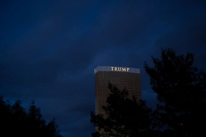 &copy; Reuters. Trump Tower is seen as Republican presidential candidate and former U.S. President Donald Trump wins the Nevada caucus, in Las Vegas, Nevada, U.S. February 8, 2024. REUTERS/Carlos Barria