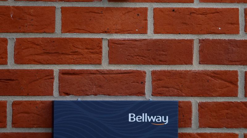 &copy; Reuters. A company logo is seen on the outside of a show home at a Bellway housing development in Liverpool, Britain, August 23, 2023. REUTERS/Phil Noble/File Photo