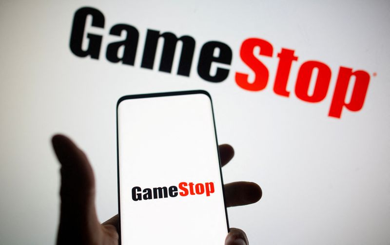© Reuters. FILE PHOTO: GameStop logo is seen in this illustration taken February 2, 2021. REUTERS/Dado Ruvic/Illustration/File Photo