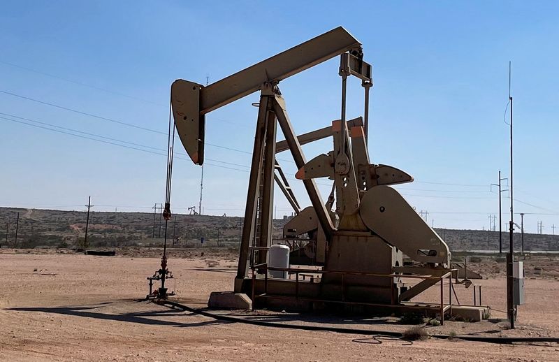 © Reuters. FILE PHOTO: An oil pumpjack is pictured in the Permian basin, Loco Hills regions, New Mexico, U.S., April 6, 2023. REUTERS/Liz Hampton/File Photo