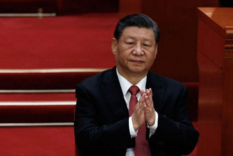 &copy; Reuters. الرئيس الصيني شي جين بينغ خلال جلسة في البرلمان الصيني ببكين يوم 11 مارس آذار 2024. تصوير: تينغ شو وانغ - رويترز.