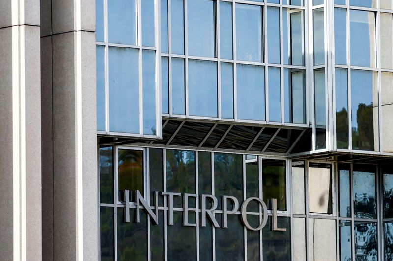 &copy; Reuters. FILE PHOTO: A view shows the International Criminal Police Organization (INTERPOL) headquarters in Lyon, France, September 30, 2023. REUTERS/Gonzalo Fuentes/File Photo