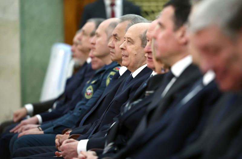 &copy; Reuters. Diretor do FSB Alexander Bortnikov durante reunião em Moscou
 26/3/2024    Sputnik/Valery Sharifulin/Pool via REUTERS