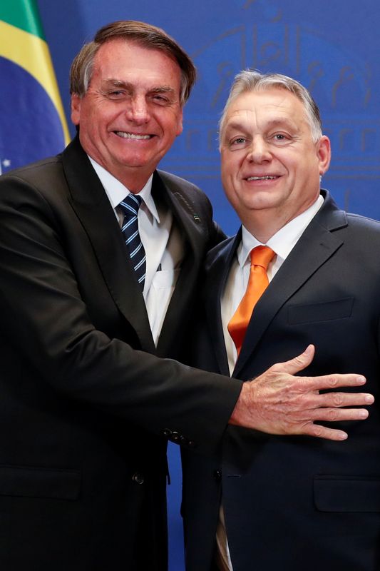 &copy; Reuters. Bolsonaro e Orbán se reúnem em Budapeste 
17/02/2022
REUTERS/Bernadett Szabo