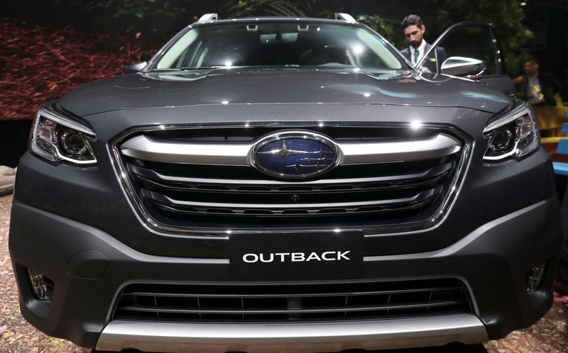 © Reuters. FILE PHOTO: The 2020 Subaru Outback is revealed at the 2019 New York International Auto Show in New York City, New York, U.S, April 17, 2019. REUTERS/Shannon Stapleton/File Photo