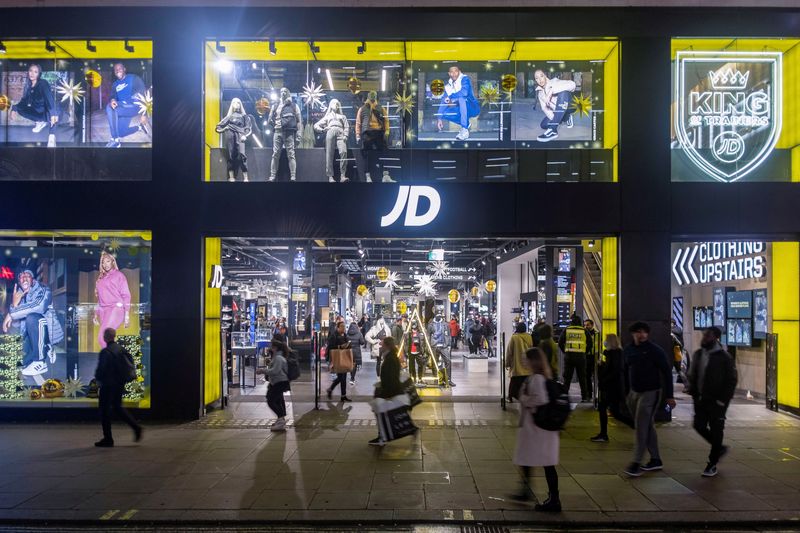 &copy; Reuters. Exterior view of a JD Sports store in London, Britain, November 23, 2021. Picture taken November 23, 2021. REUTERS/May James/File Photo