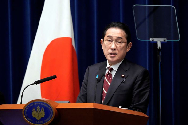 © Reuters. Japan's Prime Minister Fumio Kishida speaks at a press conference Thursday, March 28, 2024, in Tokyo. Eugene Hoshiko/Pool via REUTERS