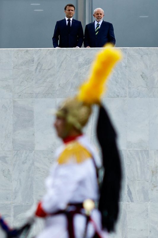 &copy; Reuters. Lula e Macron se reúnem em Brasília
28/03/2024
REUTERS/Ueslei Marcelino