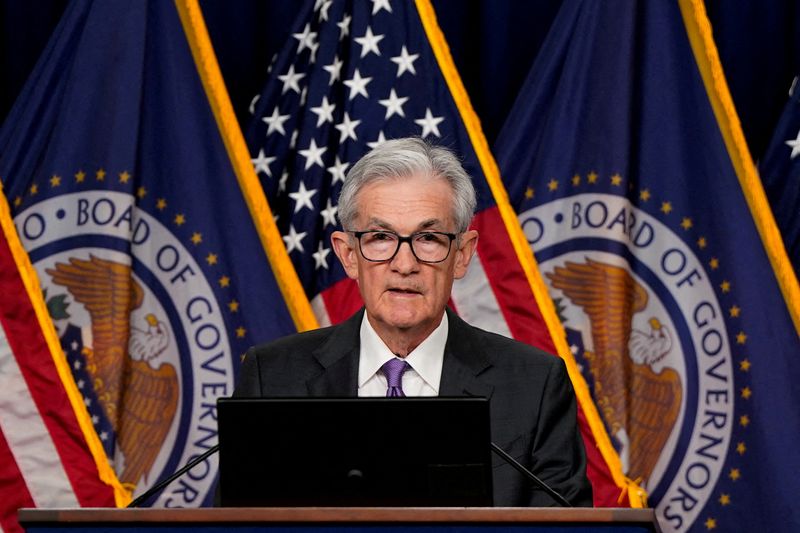 © Reuters. FILE PHOTO: U.S. Federal Reserve Chair Jerome Powell holds a press conference following a two-day meeting of the Federal Open Market Committee on interest rate policy in Washington, U.S., March 20, 2024. REUTERS/Elizabeth Frantz/File Photo