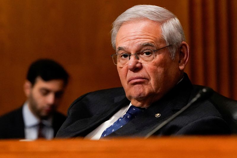 &copy; Reuters. FILE PHOTO: U.S. Senator Bob Menendez (D-NJ) attends a Senate Finance Committee hearing on the 2025 budget on Capitol Hill in Washington, D.C., U.S., March 21, 2024. REUTERS/Elizabeth Frantz/File Photo