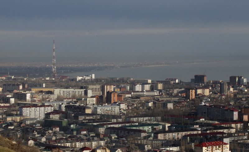 &copy; Reuters. Vue aérienne de la capitale du Daghestan, Makhachkala. /Photo d'archives/REUTERS/Grigory Dukor