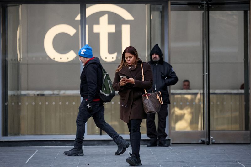 &copy; Reuters. Fachada do edifício do Citi em Nova York, EUA 
22/1/2024 REUTERS/Brendan McDermid/Arquivo