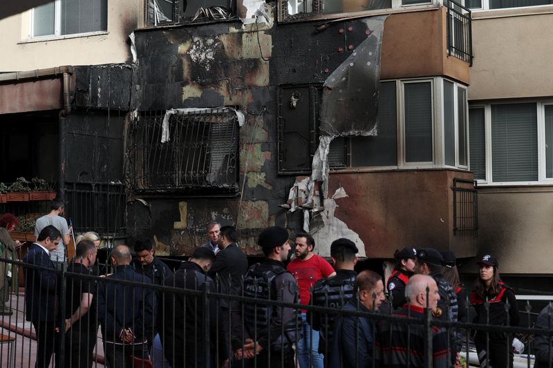 &copy; Reuters. Prédio onde fica boate incendiada em Istambul
 2/4/2024    REUTERS/Murad Sezer