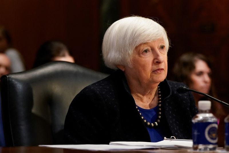 &copy; Reuters. U.S. Treasury Secretary Janet Yellen testifies before a Senate Finance Committee hearing on the 2025 budget on Capitol Hill in Washington, U.S., March 21, 2024. REUTERS/Elizabeth Frantz/File Photo