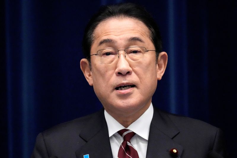 &copy; Reuters. Japan's Prime Minister Fumio Kishida speaks at a press conference Thursday, March 28, 2024, in Tokyo.     Eugene Hoshiko/Pool via REUTERS/ File photo