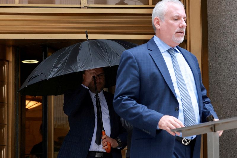 &copy; Reuters. FILE PHOTO: Gerald Shvartsman walks following a hearing at the Manhattan Federal Court, in New York City, U.S. July 20, 2023. REUTERS/Amr Alfiky/File Photo
