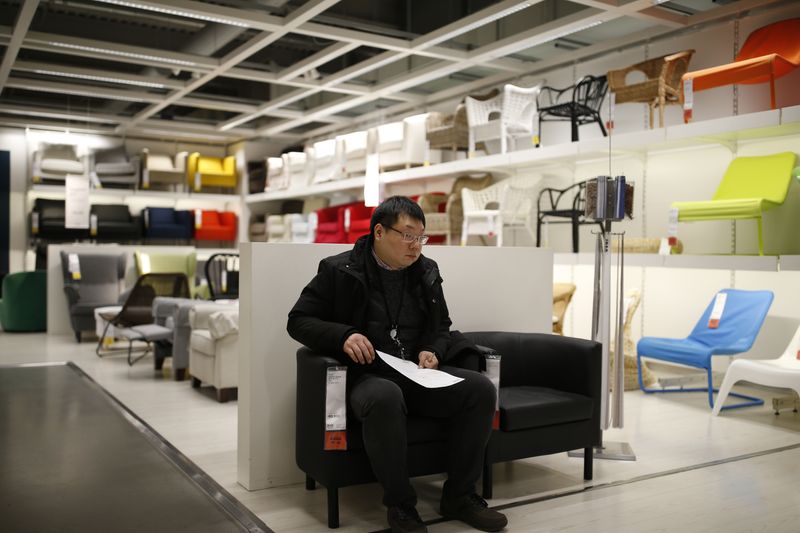 &copy; Reuters. A man tries out a sofa at an Ikea store in Gwangmyeong, South Korea, February 3, 2016. Picture taken February 3, 2016. REUTERS/Kim Hong-Ji/File Photo