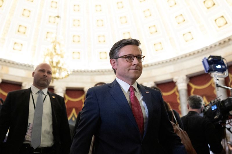 &copy; Reuters. Mike Johnson em Washington
 7/3/2024   REUTERS/Tom Brenner