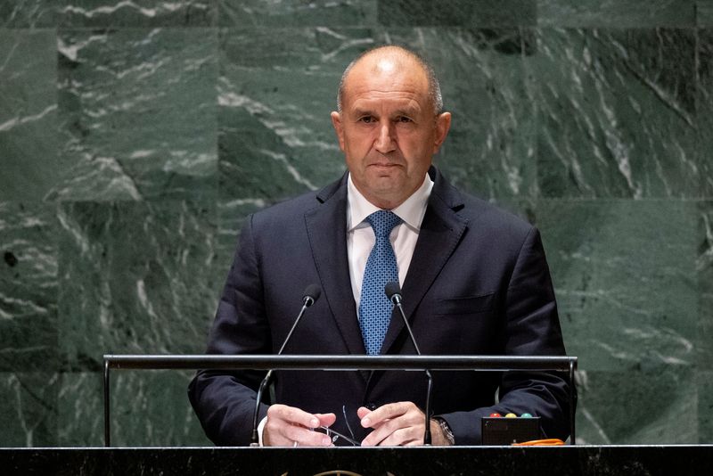 &copy; Reuters. Bulgaria's President Rumen Radev addresses the 78th United Nations General Assembly at U.N. headquarters in New York, U.S., September 20, 2023. REUTERS/Caitlin Ochs/File Photo