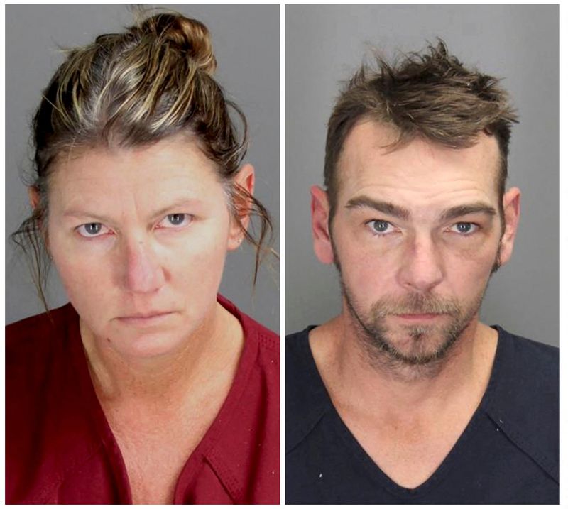 © Reuters. FILE PHOTO: Mixture photograph presentations Jennifer Lynn Crumbley and James Robert Crumbley posing in a jail booking photograph taken at the Oakland County Prison in Pontiac, Michigan, U.S., December 3, 2021. Oakland County Sheriff's Station of job/Handout via REUTERS/File Photo