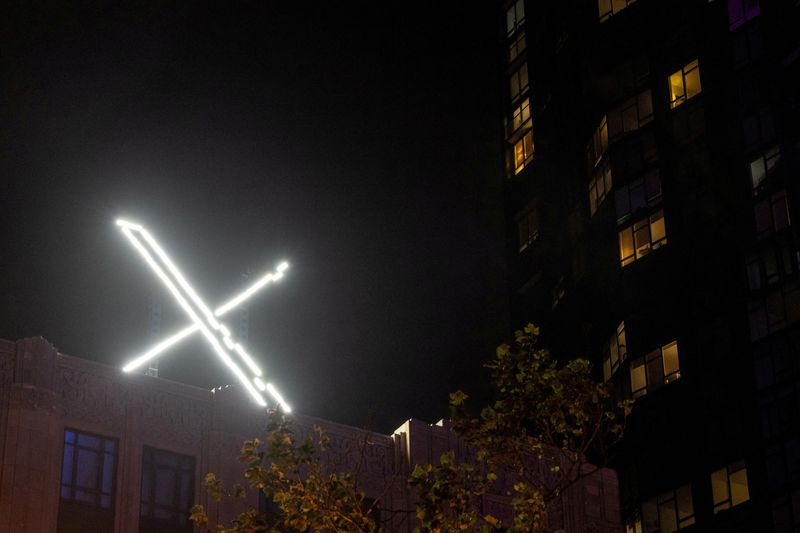 &copy; Reuters. Logo do X na sede da empresa em San Francisco, na Califórnia
30/07/2023
REUTERS/Carlos Barria