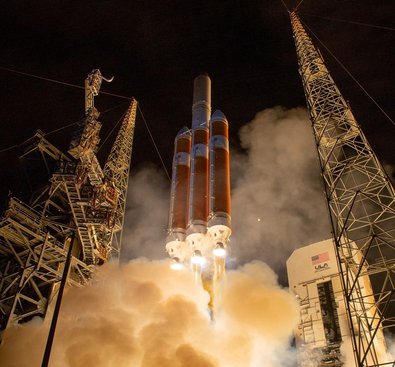 &copy; Reuters. FILE PHOTO: The United Launch Alliance Delta IV Heavy rocket launches NASA's Parker Solar Probe to the Sun at Cape Canaveral, Florida, U.S. August 12, 2018   NASA/Bill Ingalls/Handout via REUTERS/File Photo