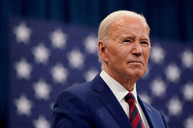 &copy; Reuters. Le président américain Joe Biden à Raleigh, Caroline du Nord, États-Unis /Photo prise le 26 mars 2024/REUTERS/Elizabeth Frantz