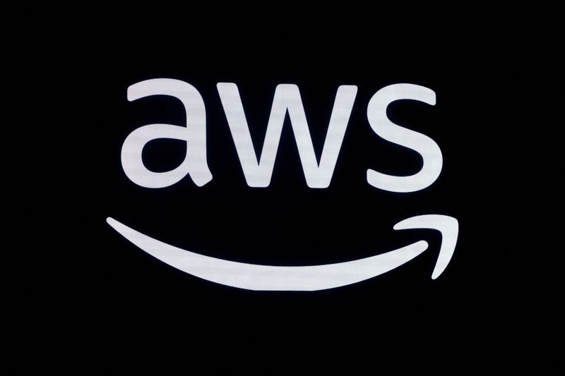 &copy; Reuters. FILE PHOTO: A logo for Amazon Web Services (AWS) is seen during the Amazon Web Services (AWS) Summit in Paris, France, April 3, 2024. REUTERS/Benoit Tessier/File Photo