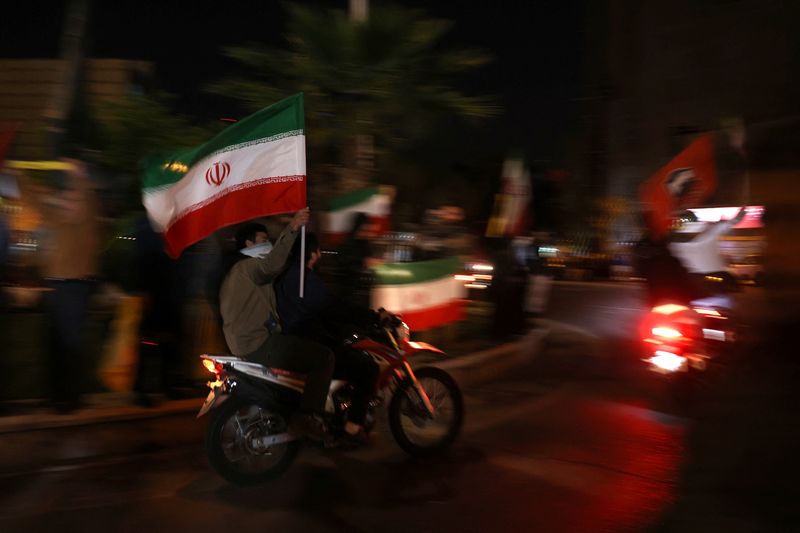 &copy; Reuters. Les rues de Téhéran, en Iran, à la suite de l'attaque en Israël. /Photo prise le 14 avril 2024/REUTERS/Majid Asgaripour/WANA 