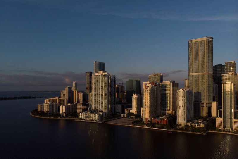&copy; Reuters. File photo: A view of the Brickell neighborhood, known as the financial district, in Miami, Florida, U.S., February 23, 2023. REUTERS/Marco Bello/File photo