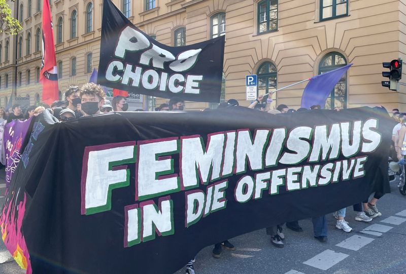 &copy; Reuters. Manifestação a favor do aborto em Munique
 13/4/2024   REUTERS/Christine Uyanik